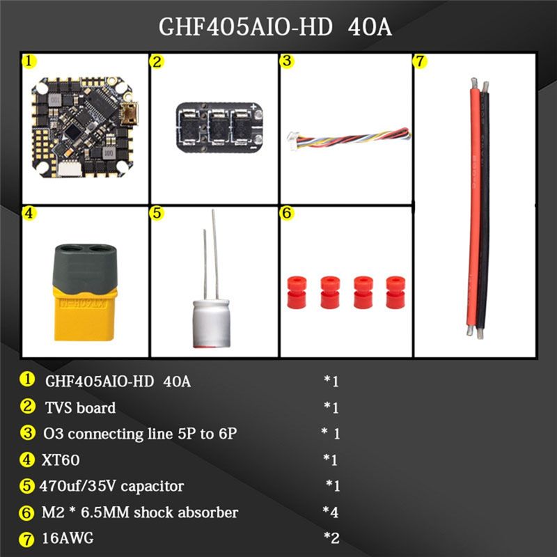 ABTI-GHF405AIO-HD 40A Contrôle - Fpv Drone Esc avis et prix